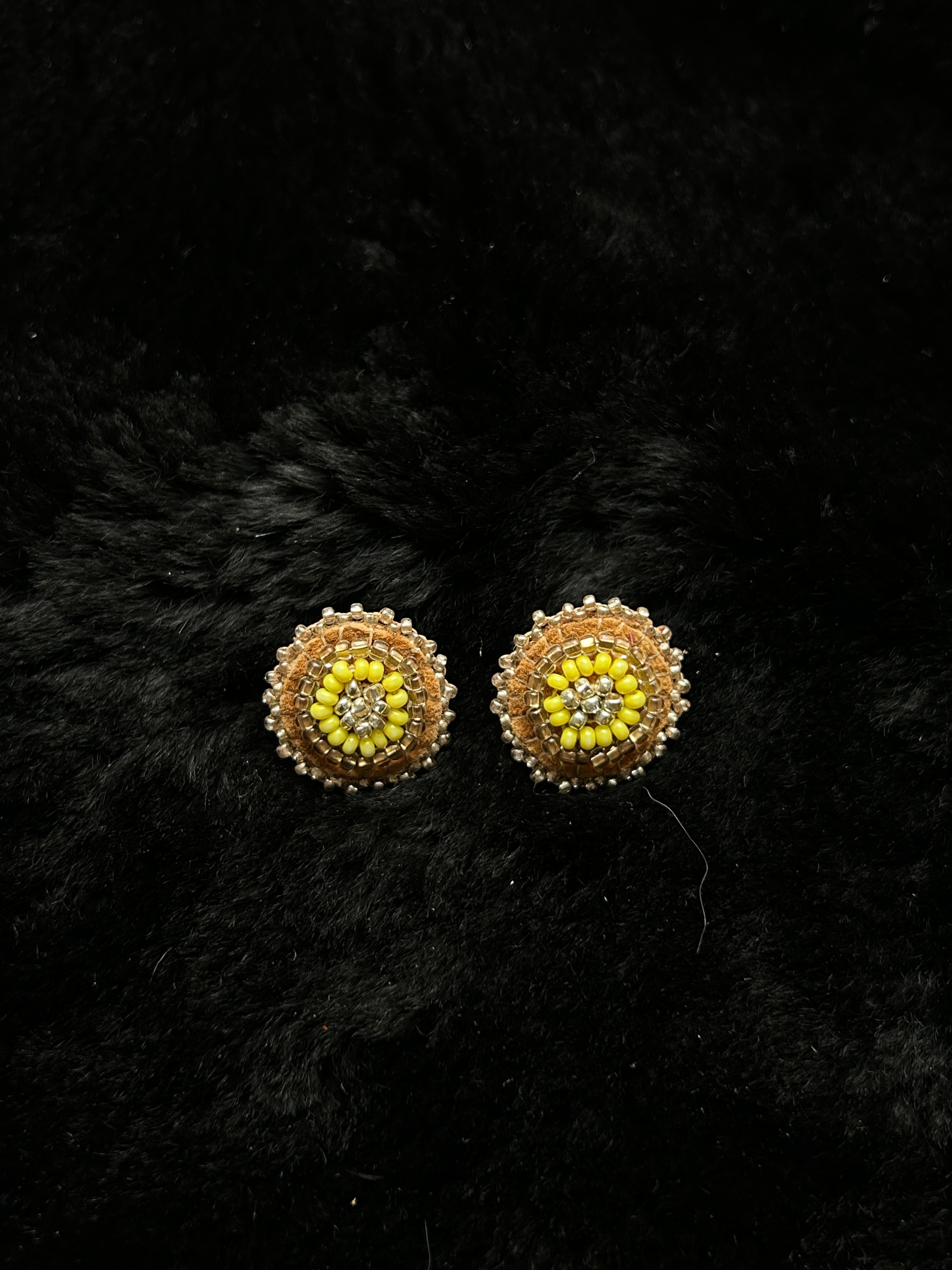Beaded Studs- Sunshine