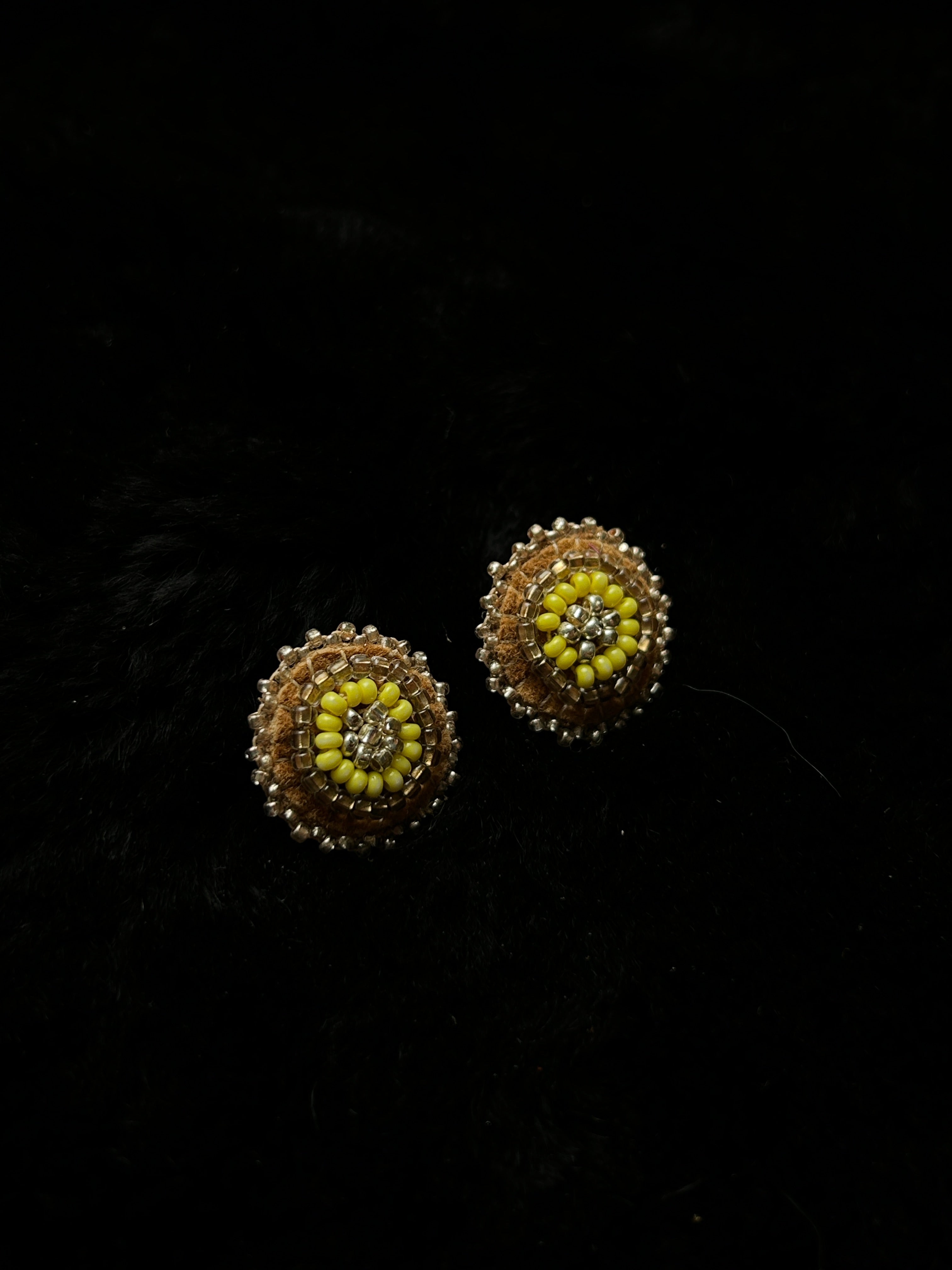 Beaded Studs- Sunshine