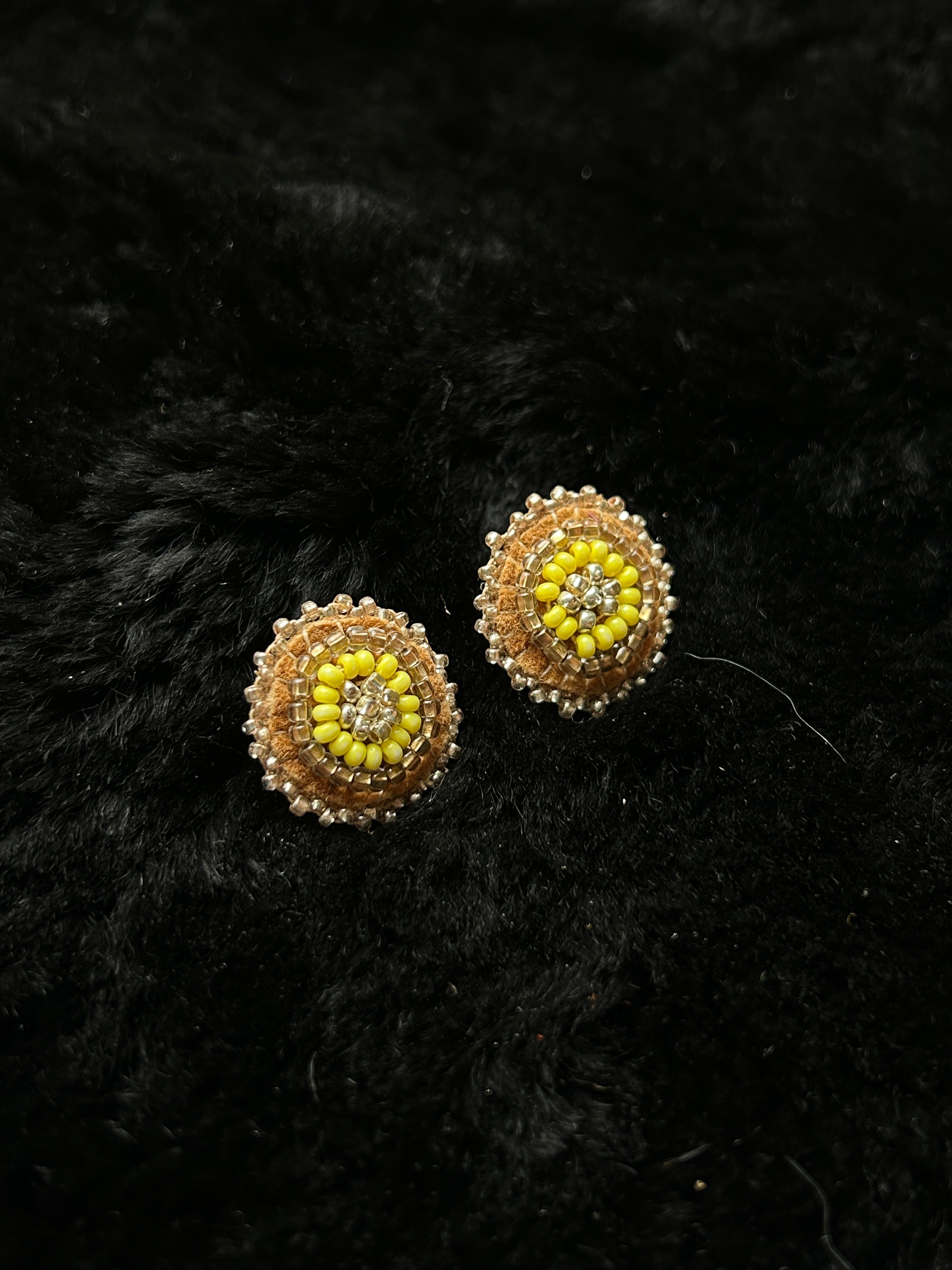 Beaded Studs- Sunshine