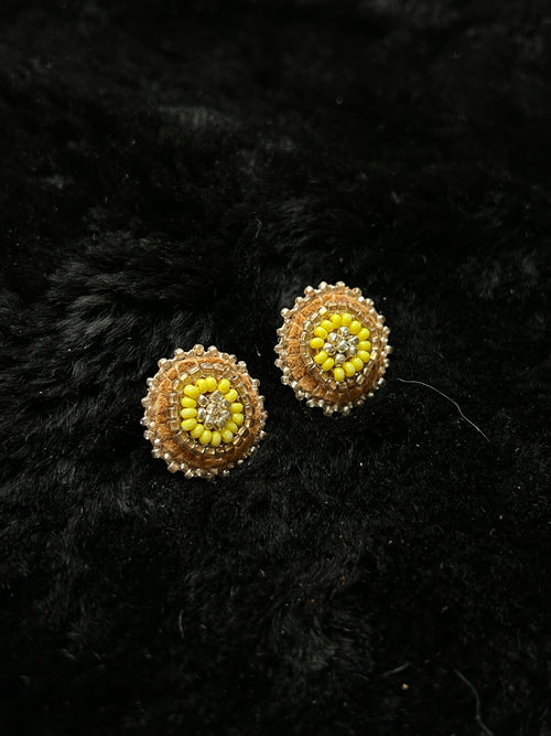 Beaded Studs- Sunshine