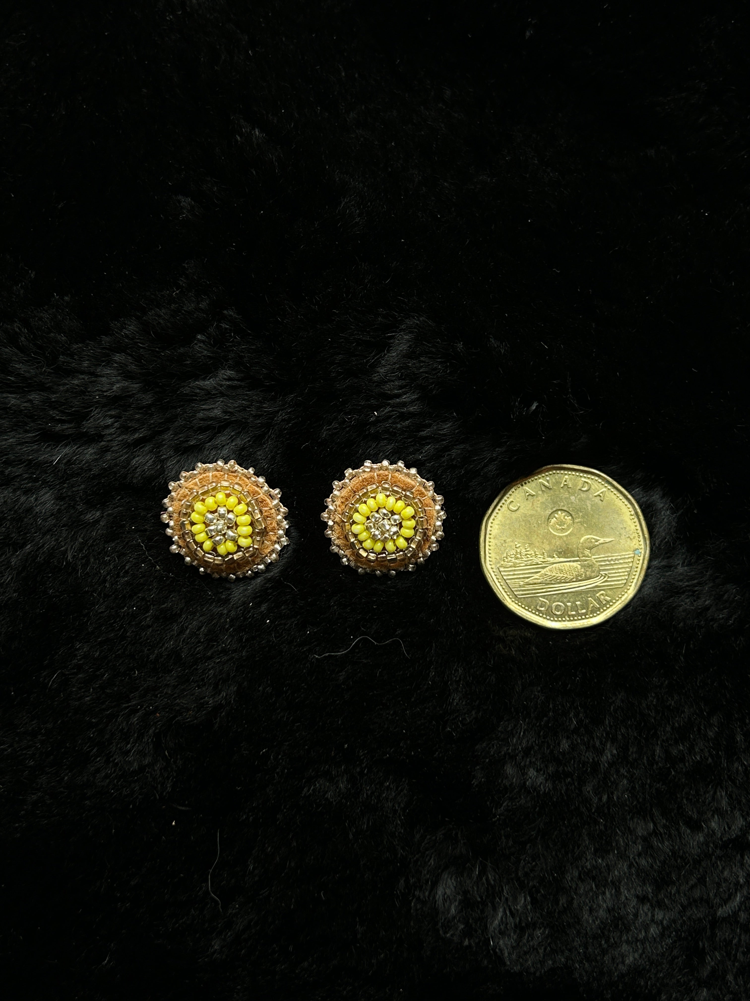 Beaded Studs- Sunshine